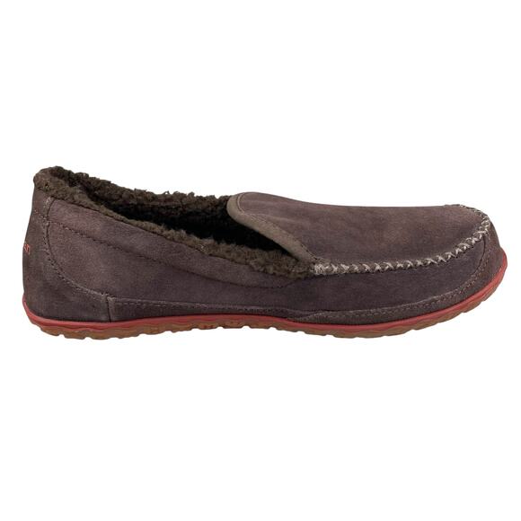 L.L. Bean Men’s Mountain Brown Suede Shearling Slippers Size US 10 - Picture 4 of 10